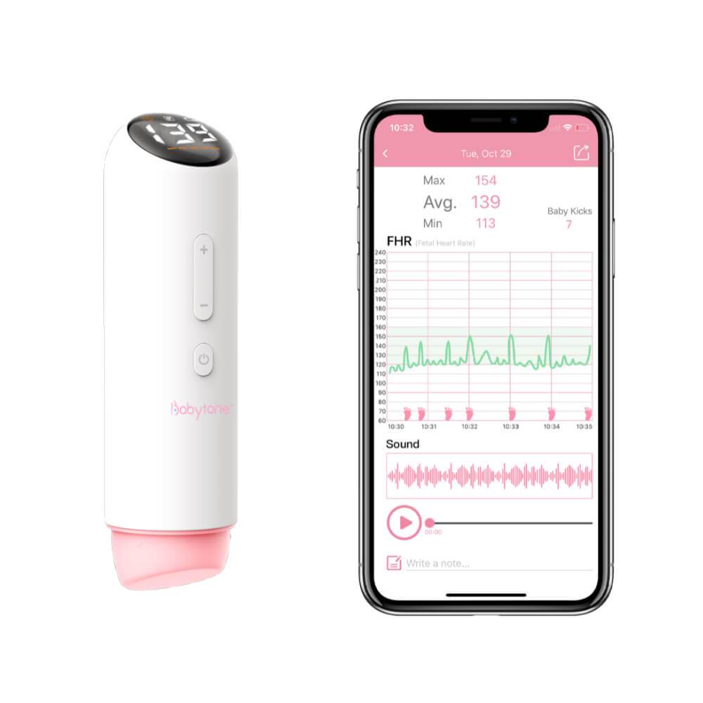 Neitooh Fetal Doppler for Pregnancy, Baby Heartbeat Monitor, Easy to Use  for New Moms at Home, Pink : : Baby
